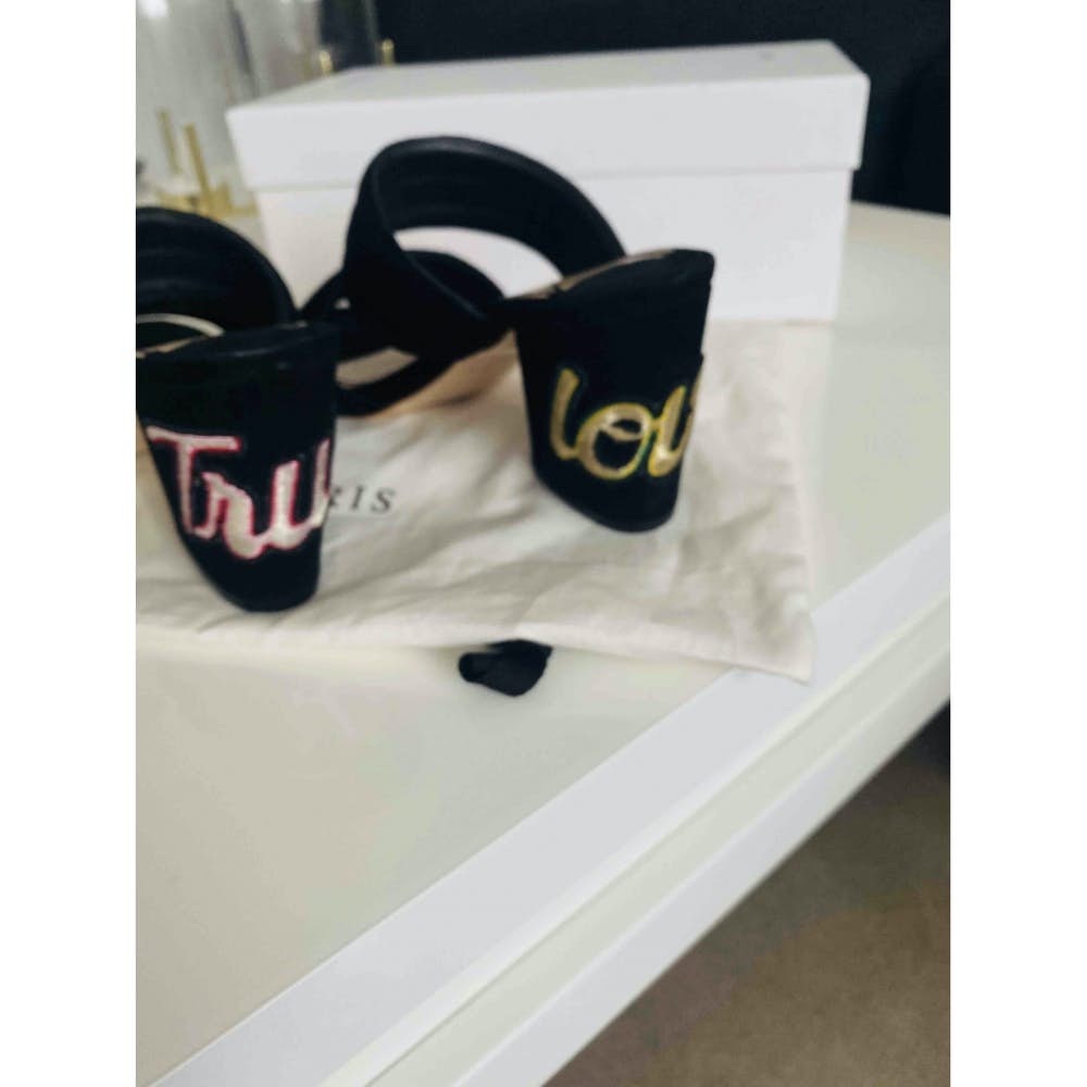 SANDRO ❤️ NIB TRUE LOVE VELVET CHUNKY HEELS SZ 9 - Picture 9 of 14